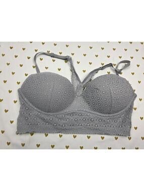 Victoria's Secret Grey Body By Victoria Wireless No Wire Bra Racerback 36B